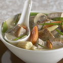 Gingered Pork-Vegetable Soup with Wonton Noodles